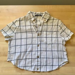 Brandy Melville Cropped Button Up
